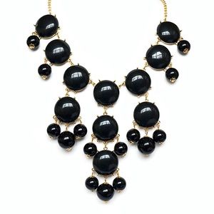 Black and Gold Bubble Statement Necklace